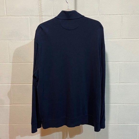 Polo Ralph Lauren Men's Jersey Quarter Zip XL Navy Golf Cotton Blend Casual Pony - Picture 5 of 7